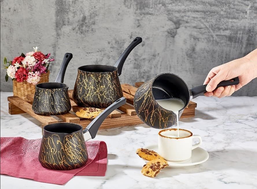 Elegance Granit Cezve & Sütlük No:3