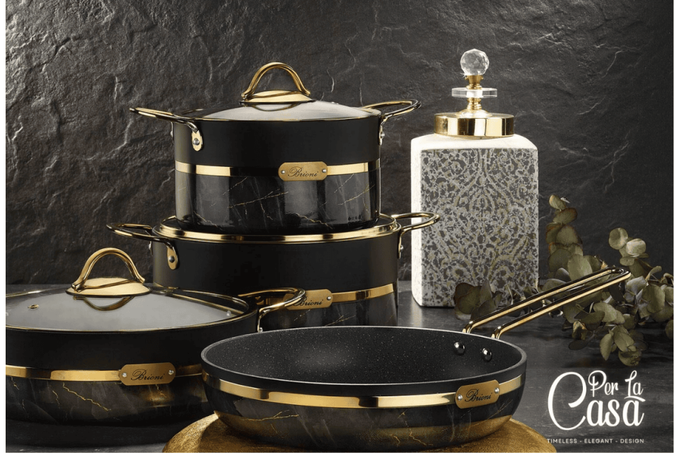 Selection 7 Parça Granit Tencere Seti Siyah