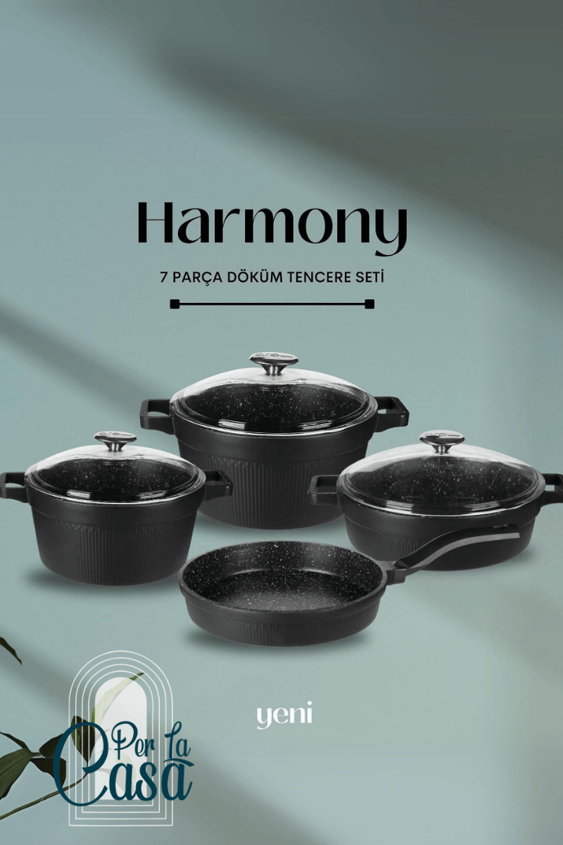 Arow Harmony 7 Parça Döküm Tencere Seti