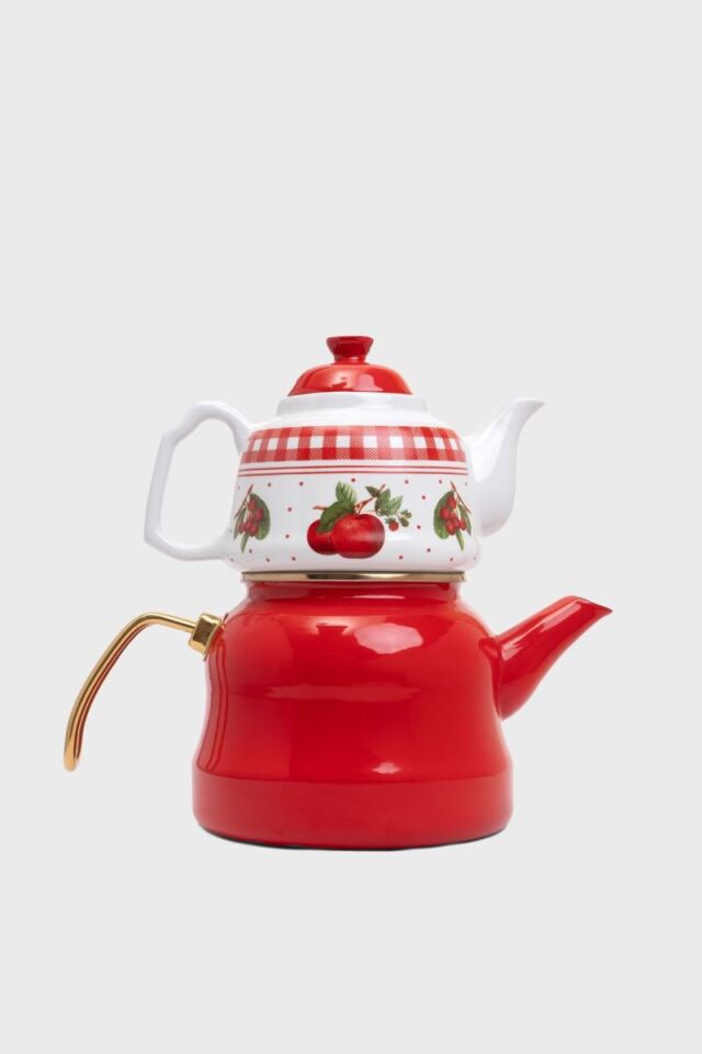 Red 2.6 LT Emaye Porselen Demlikli Çaydanlık