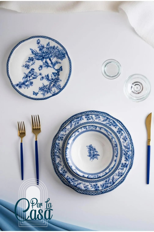 Vintage Blu 24 Parça Yemek Takımı