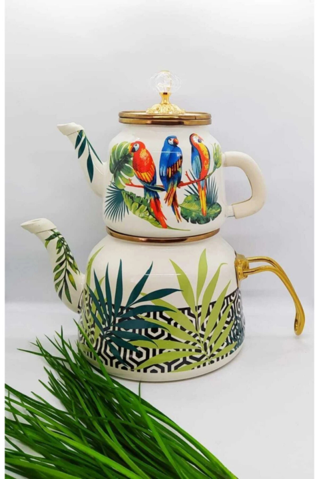 Parrot Emaye Çaydanlık