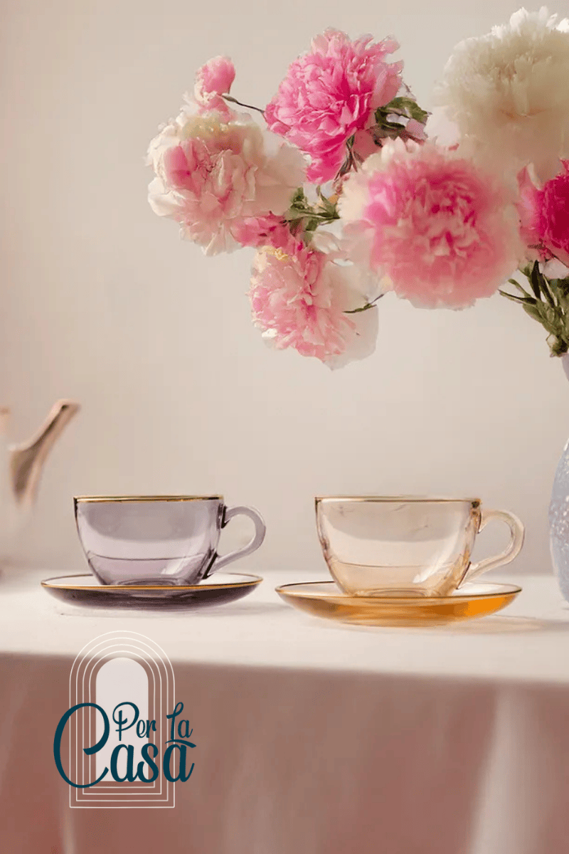 Five O'clock 2'li Çay Fincanı Seti Mor 240 cc