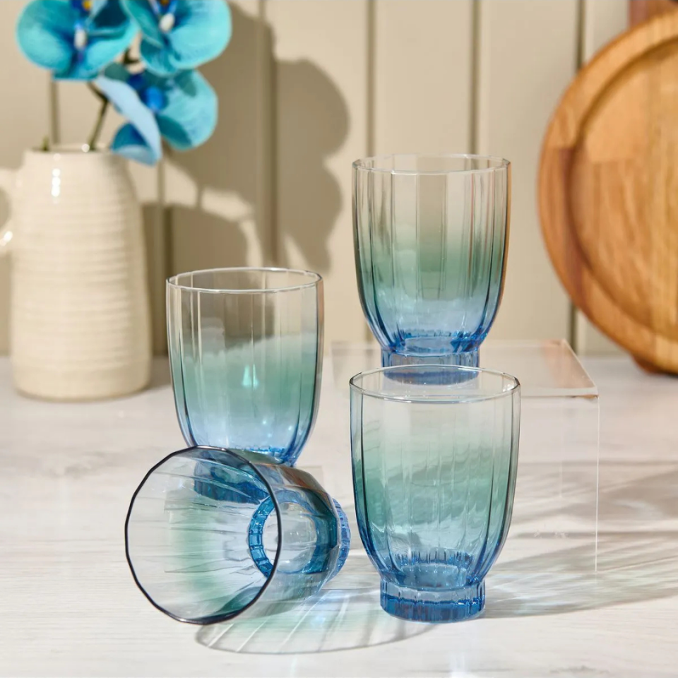 Elite 4'lü Meşrubat Bardağı - Mavi