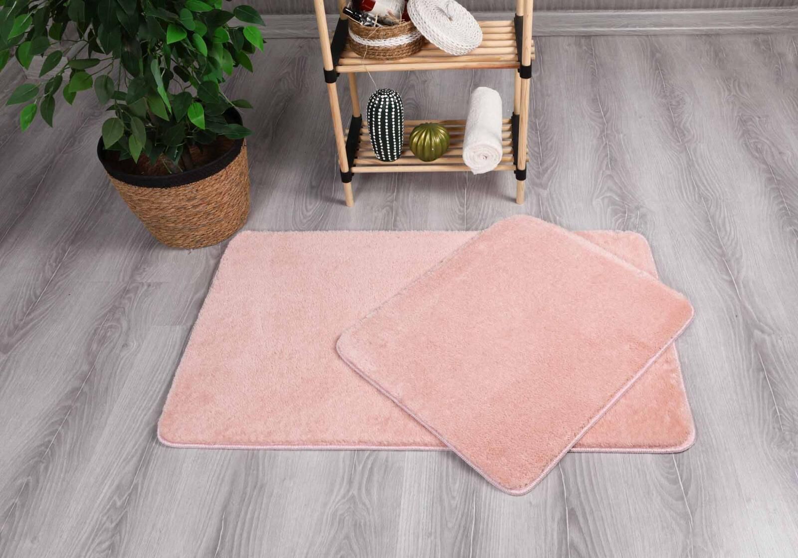 Rabbit 2\'li Banyo Halısı Pembe