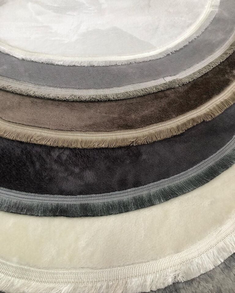 Simirna Oval Gri 2'li Banyo Halısı