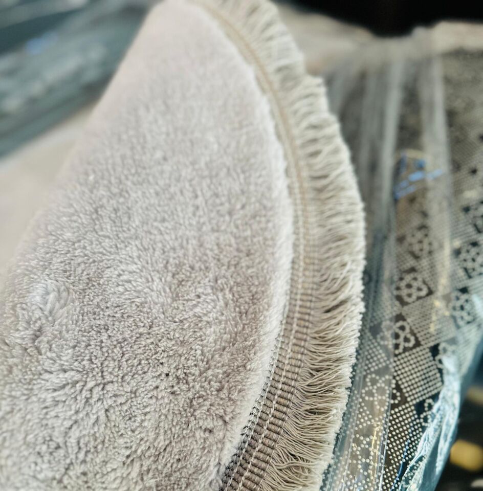 Simirna Oval Gri 2'li Banyo Halısı