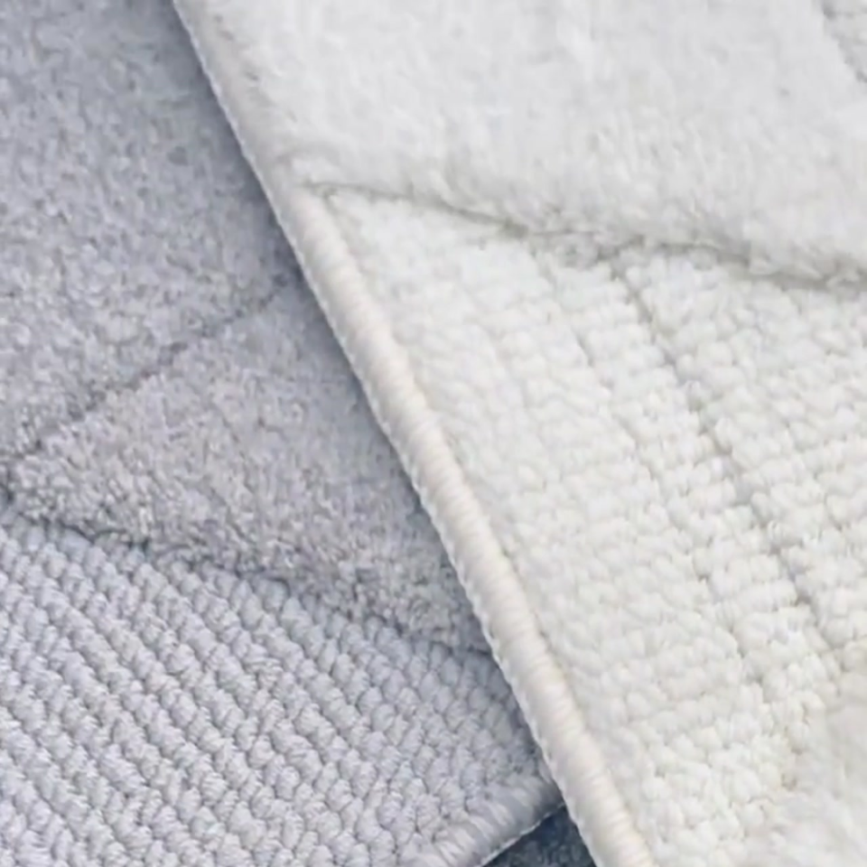 Lara Beyaz 2\'li Dokuma Banyo HalısI