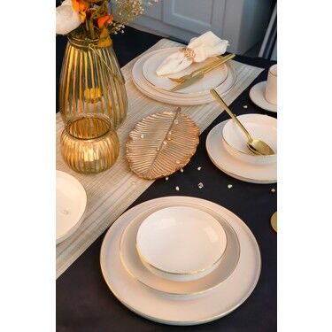 Luna Altın Yaldız 24 Parça Yemek Takımı