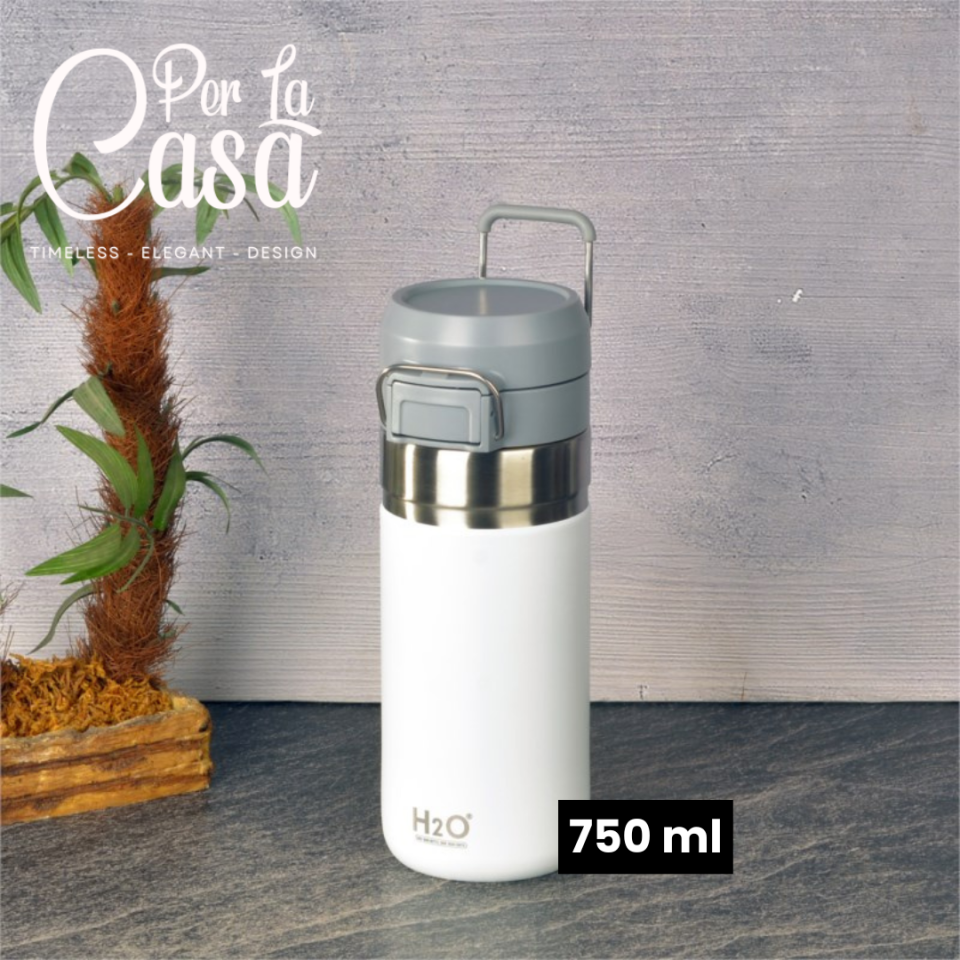 Beyaz Çelik Termos Matara 750 ML