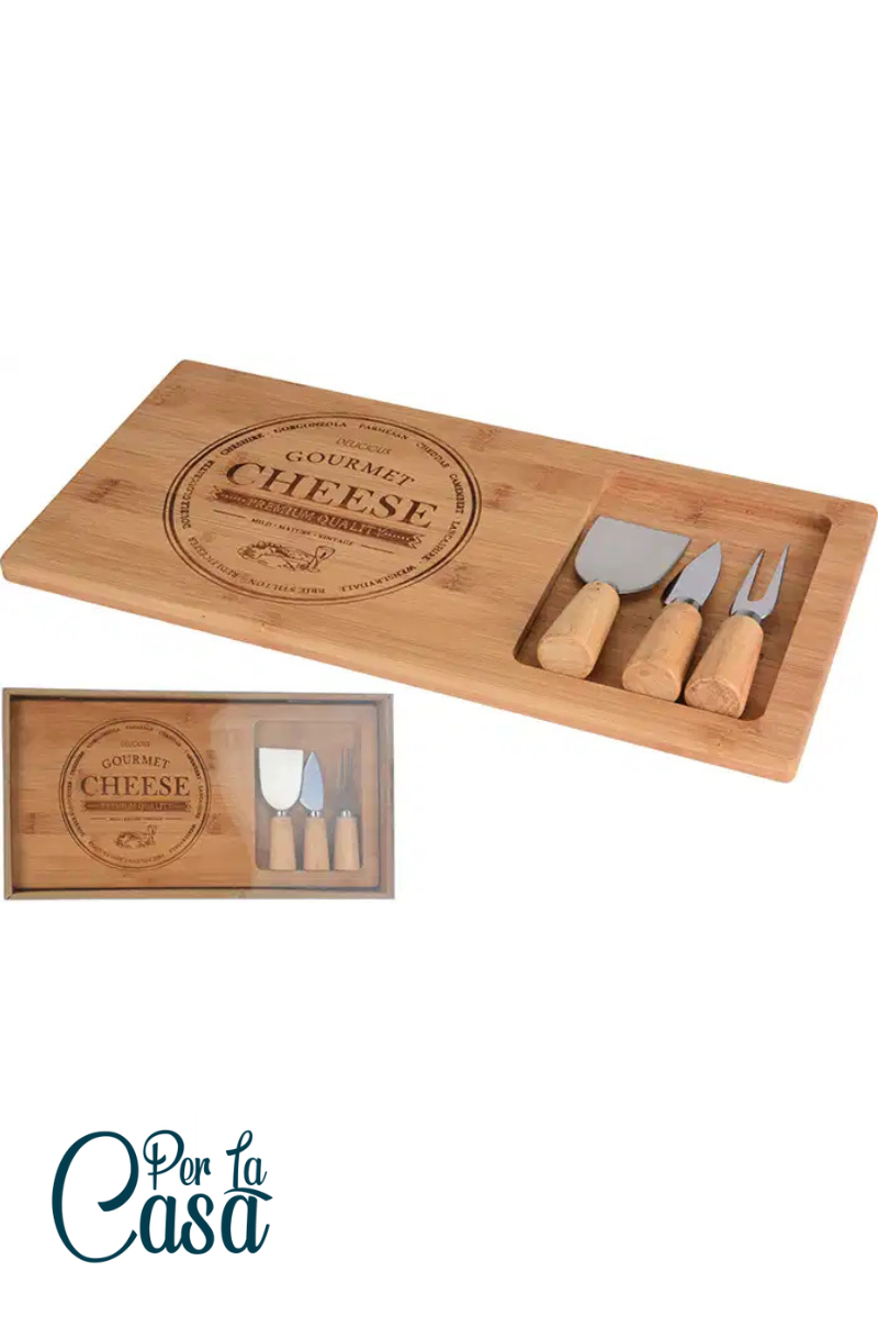 Peynir Sunum Tabağı 3 Bıçaklı Servis Sunum