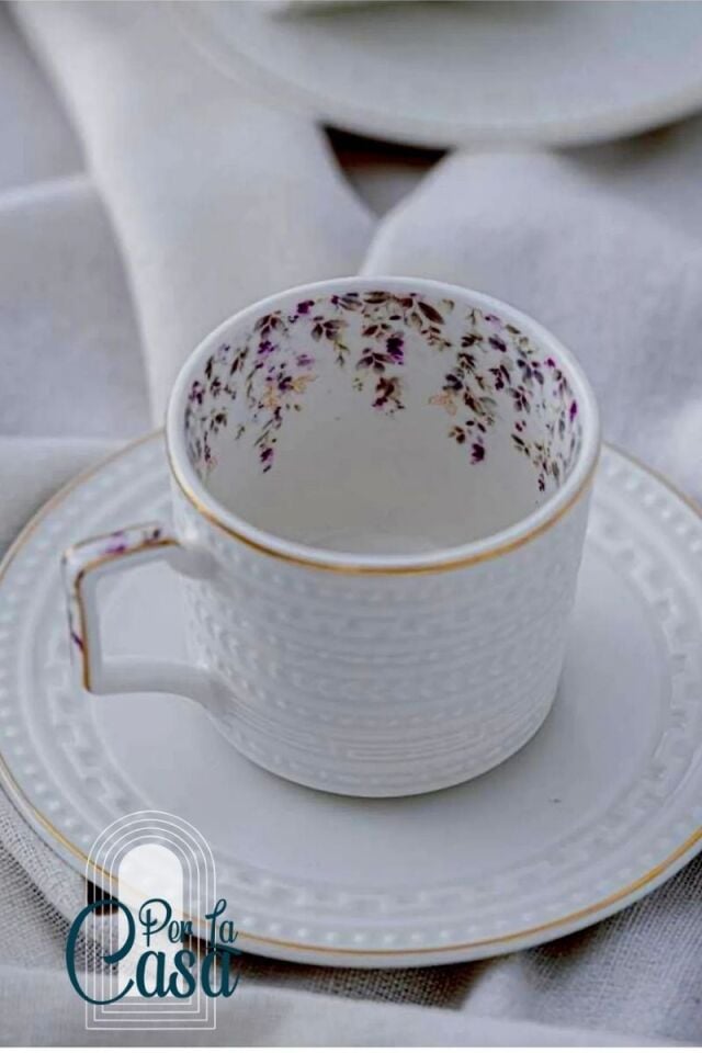 Purple Petals 6'lı Çay Fincan Takımı