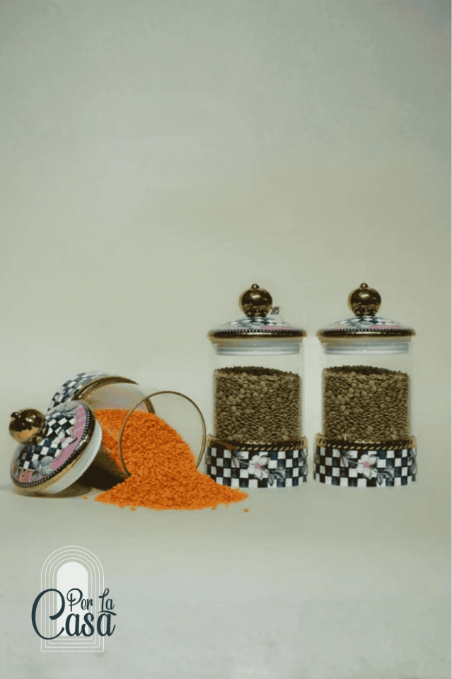 Colorido Cam Porselen Kavanoz Takımı