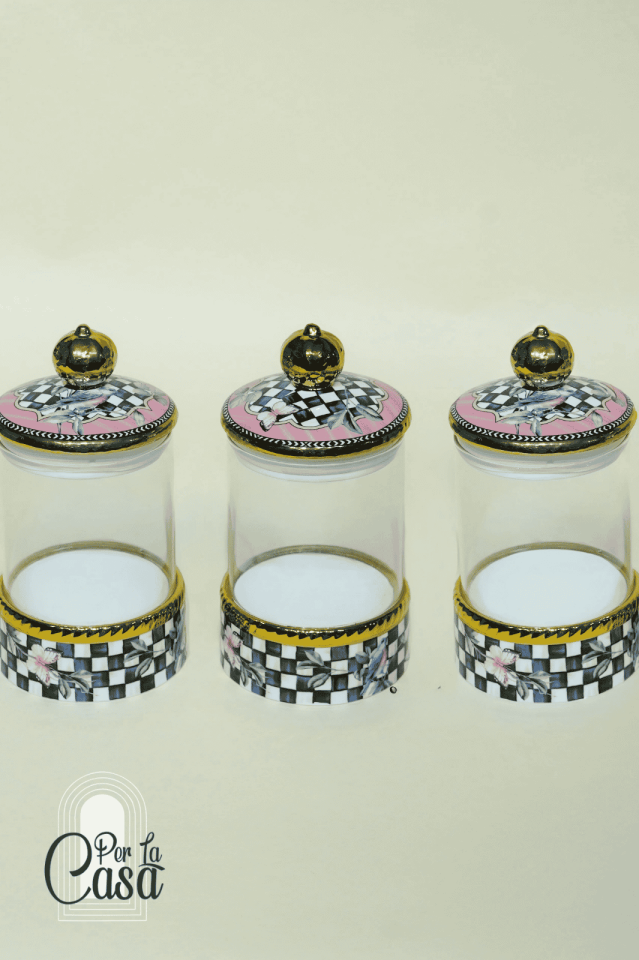 Colorido Cam Porselen Kavanoz Takımı