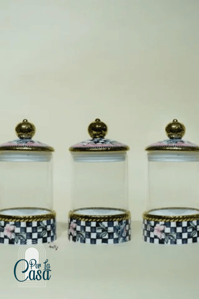 Colorido Cam Porselen Kavanoz Takımı