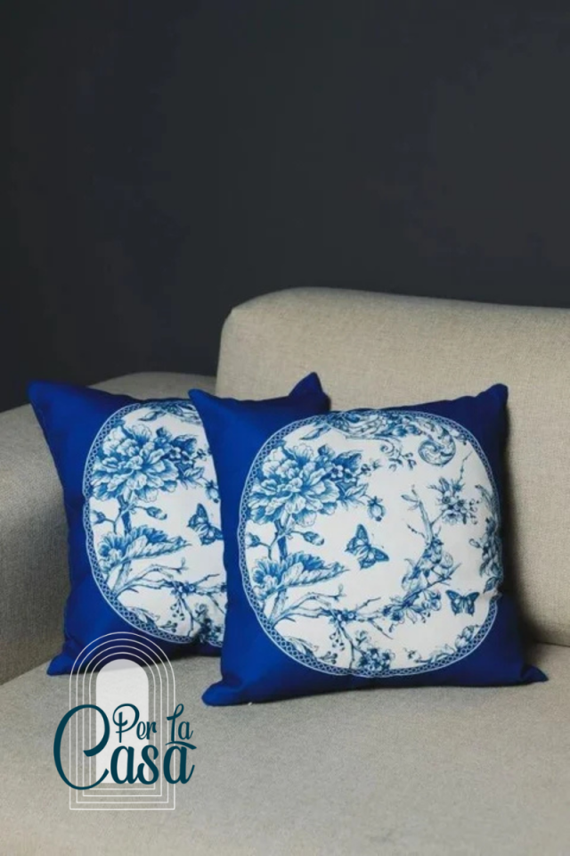 Vintage Blu Yastık