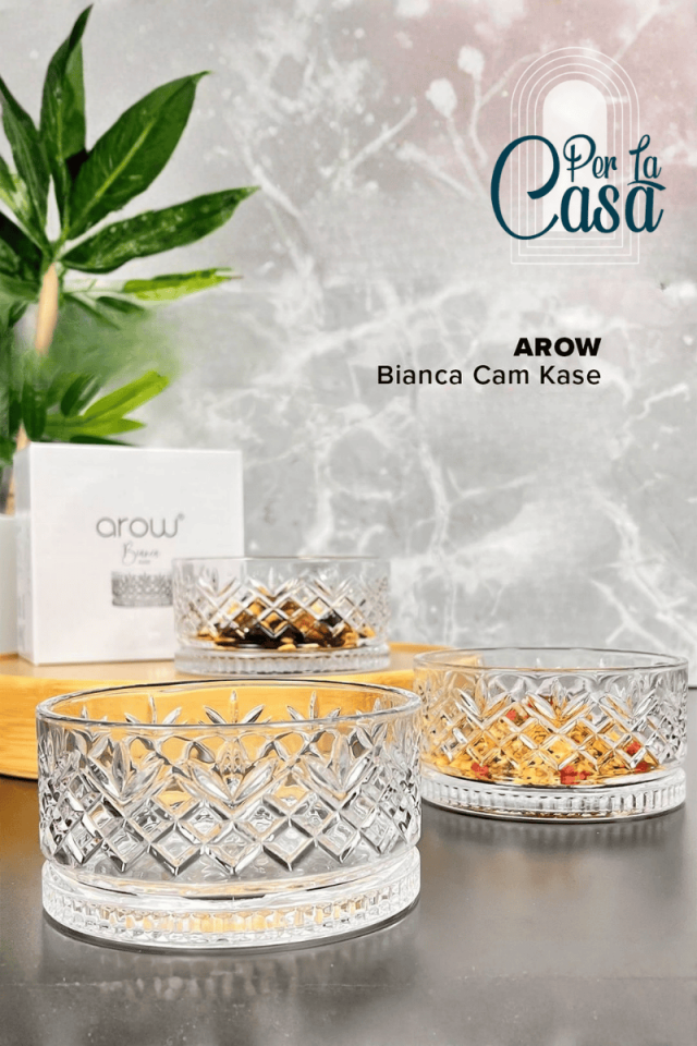 Bianca Cam Kase 460 ml | Şeffaf Cam Sunum