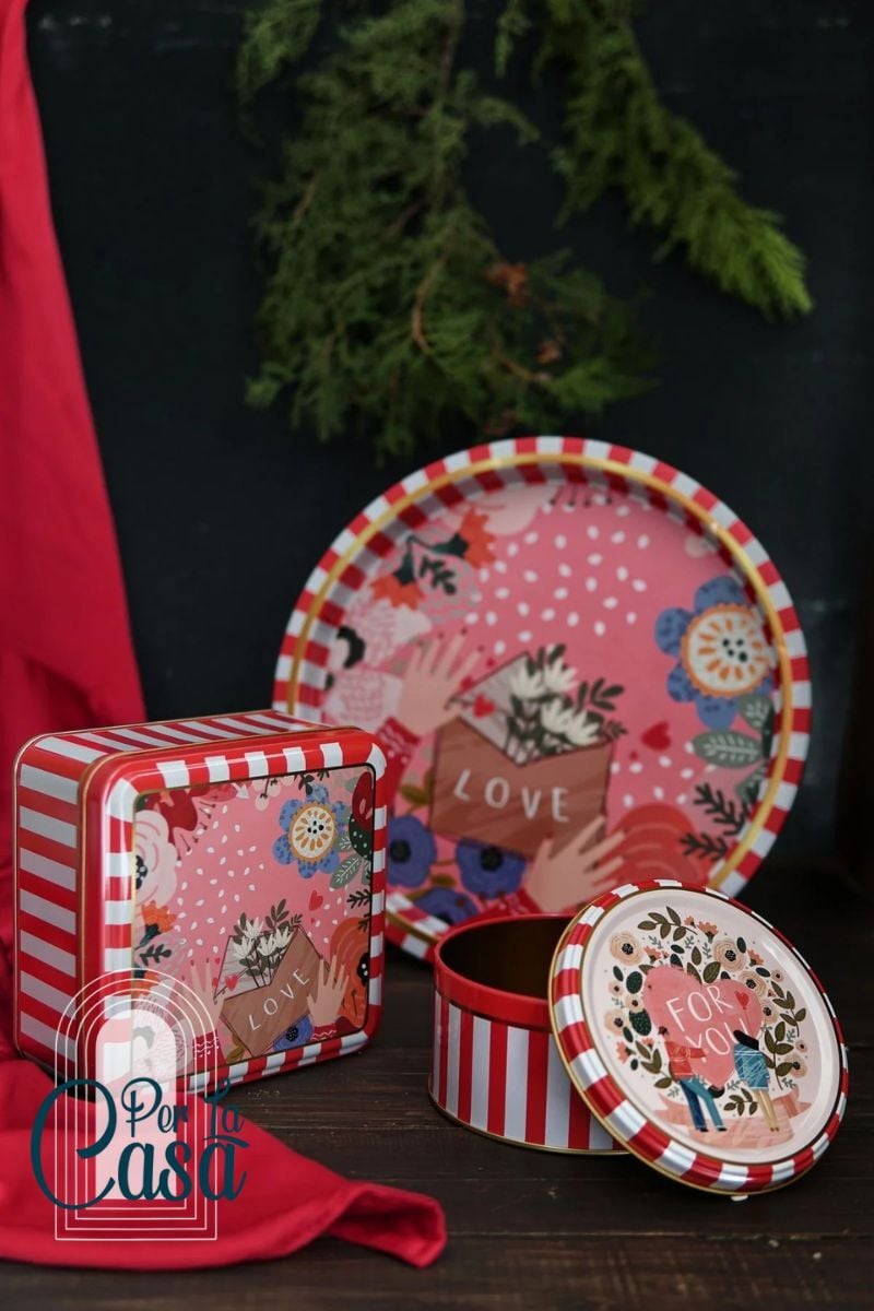 Love Letter Metal Kutu Seti ve Tepsi