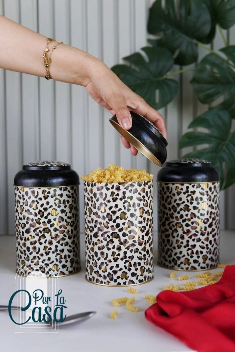 Glamour Leo Metal Saklama Kabı 3 lü Set