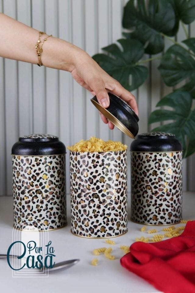 Glamour Leo Metal Saklama Kabı 3 lü Set