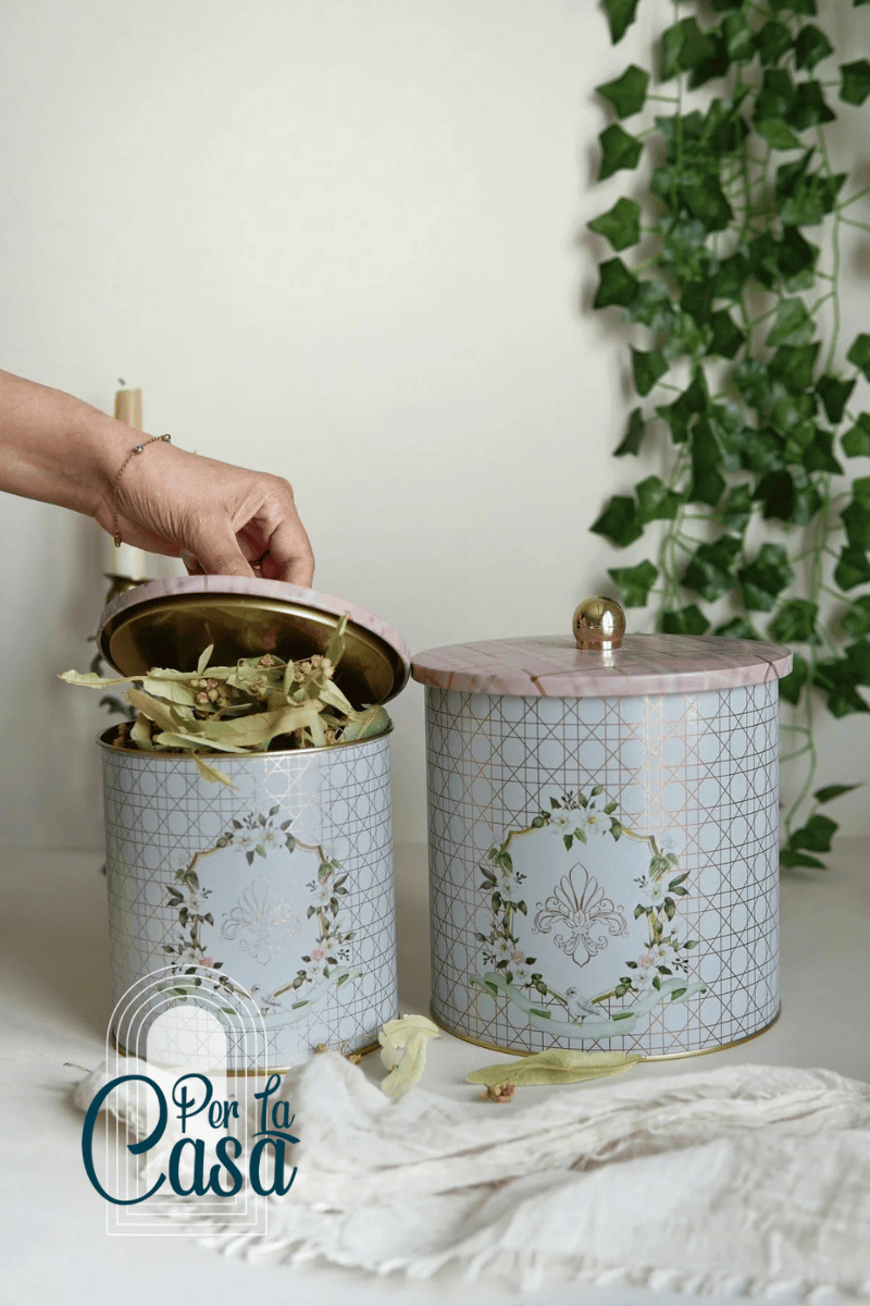 Pinky Metal Saklama Kabı 2li Set