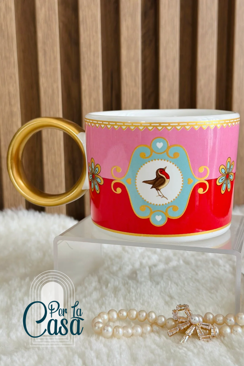 Pink Soho Birds Kupa