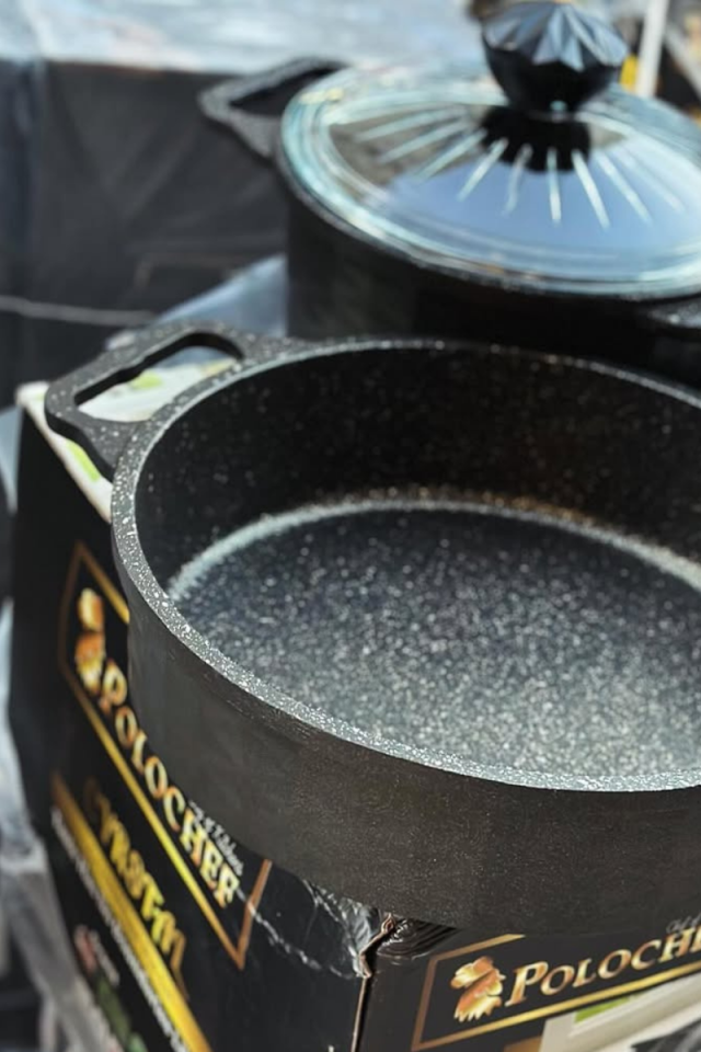 Crytal Granit Döküm Tencere Seti 7 Parça