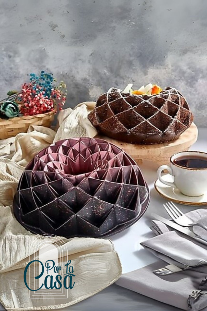 Polo Chef Kristal Döküm Granit Kek Kalıbı 26 cm Siyah