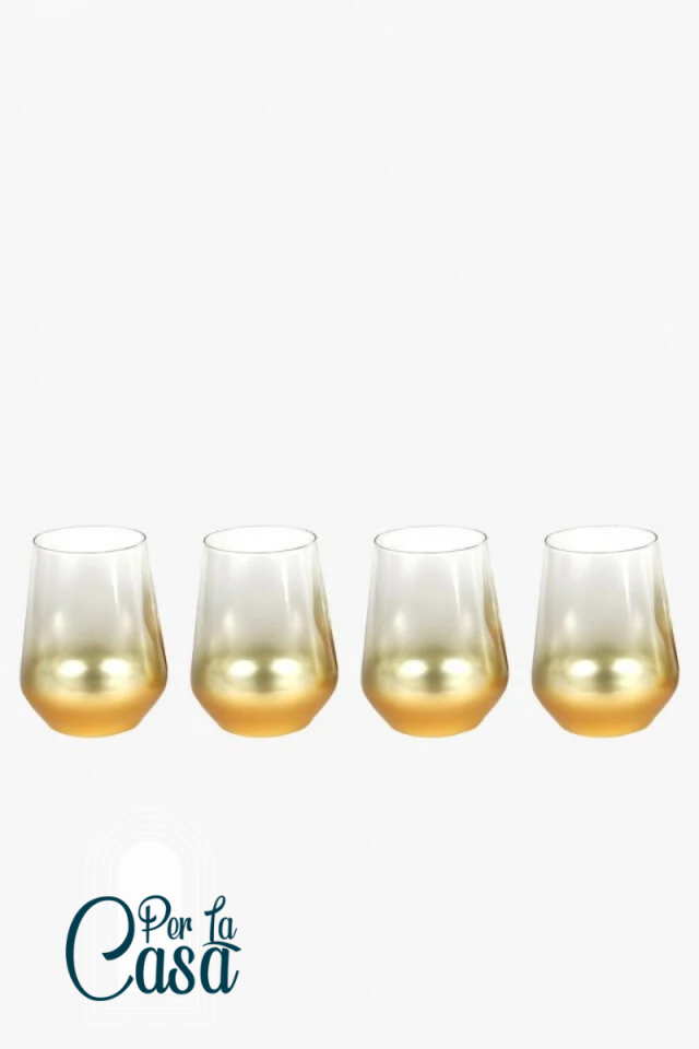 Glow 4'lü Su Bardağı Seti Altın 425 cc