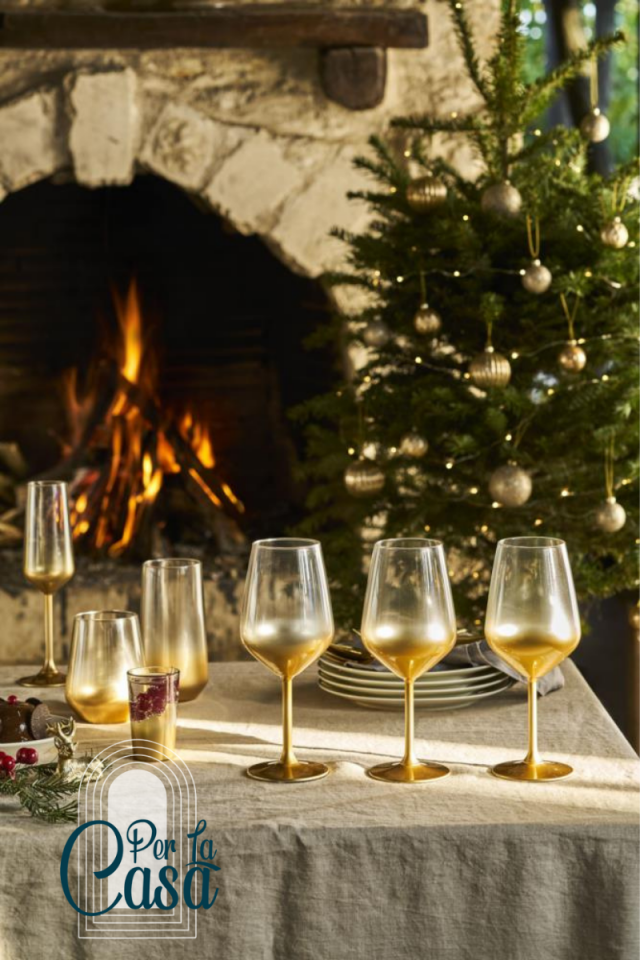 Glow 4'lü Su Bardağı Seti Altın 425 cc