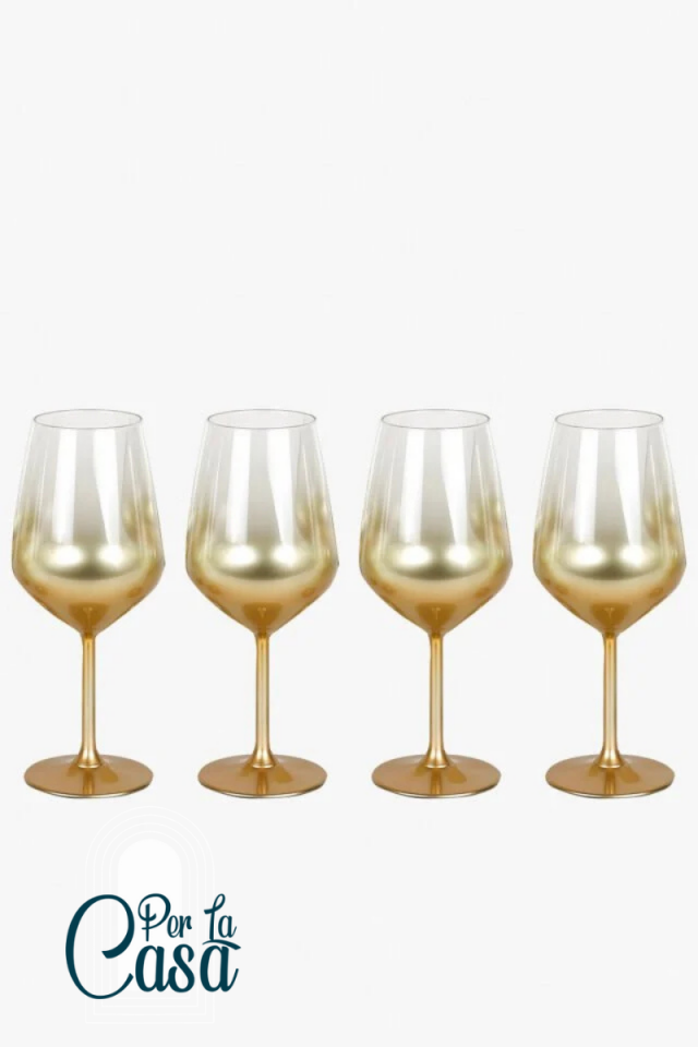 Glow 4'lü Su Kadeh Seti Altın 490 cc