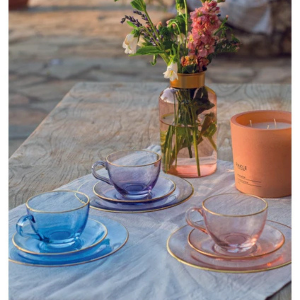 Five O'clock 2'li Çay Fincanı Seti Mavi 240 cc