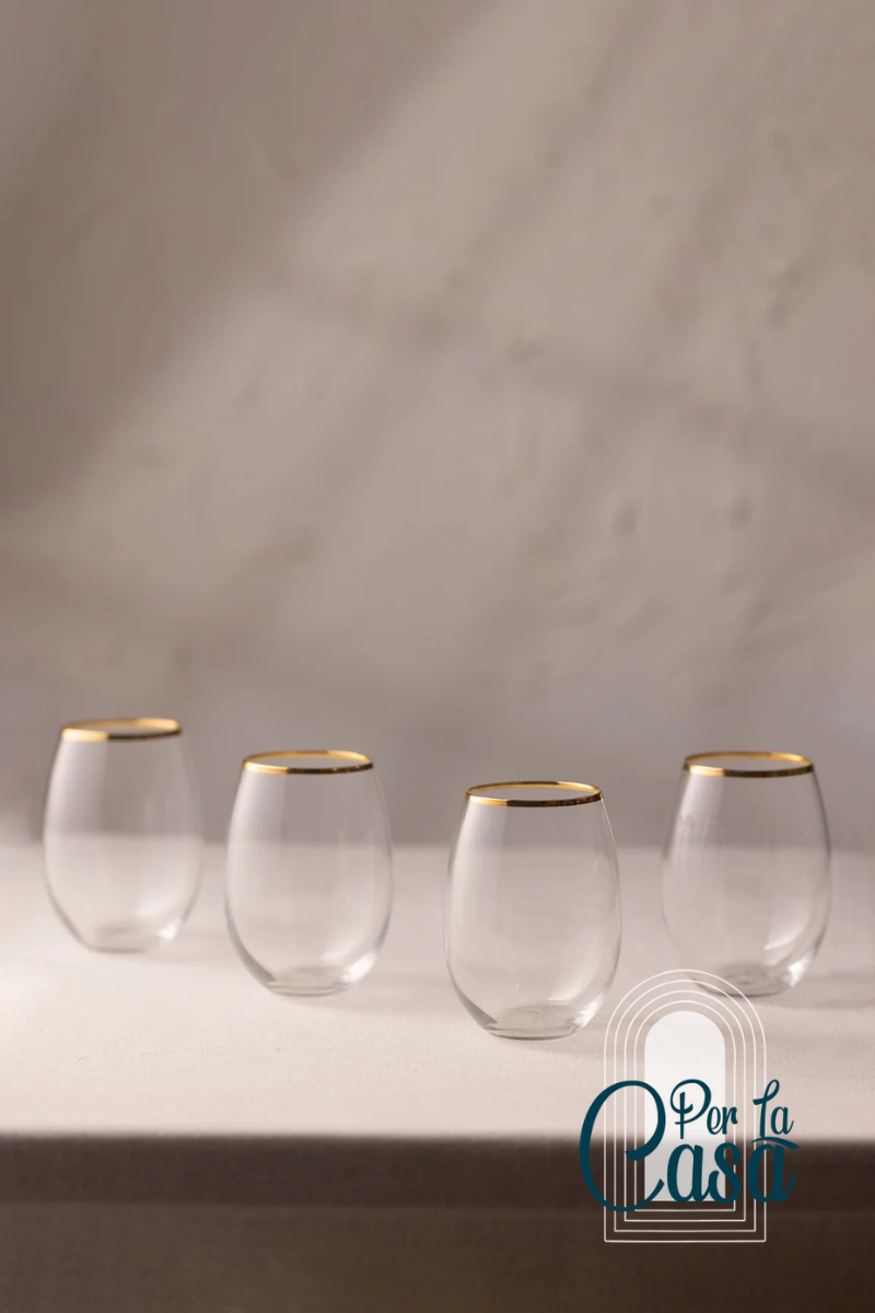 Astoria Gold 4'lü Su Bardağı Seti 420 cc