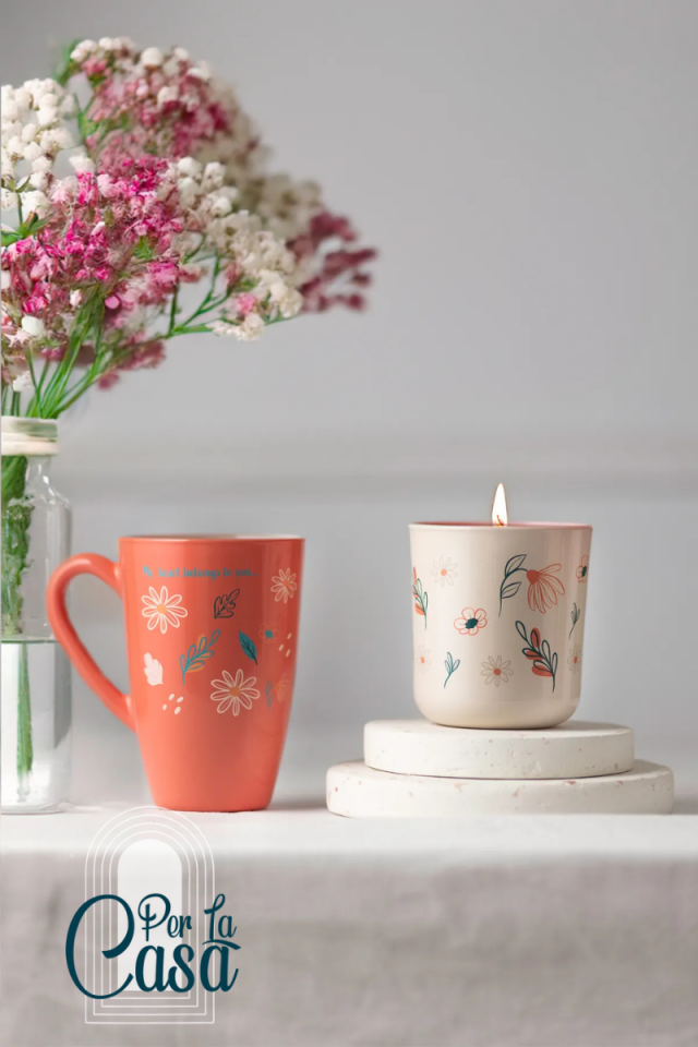 2'li Hediye Kupa Seti - Renkli - 325 ml