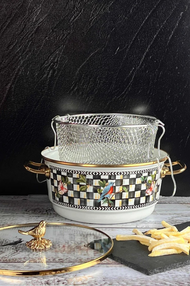 Colorido Emaye Kızartma Tencersi