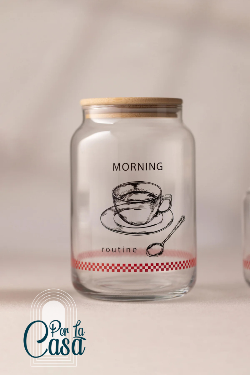 Sweet Morning – Bambu Kapaklı 3’lü Cam Kavanoz Seti