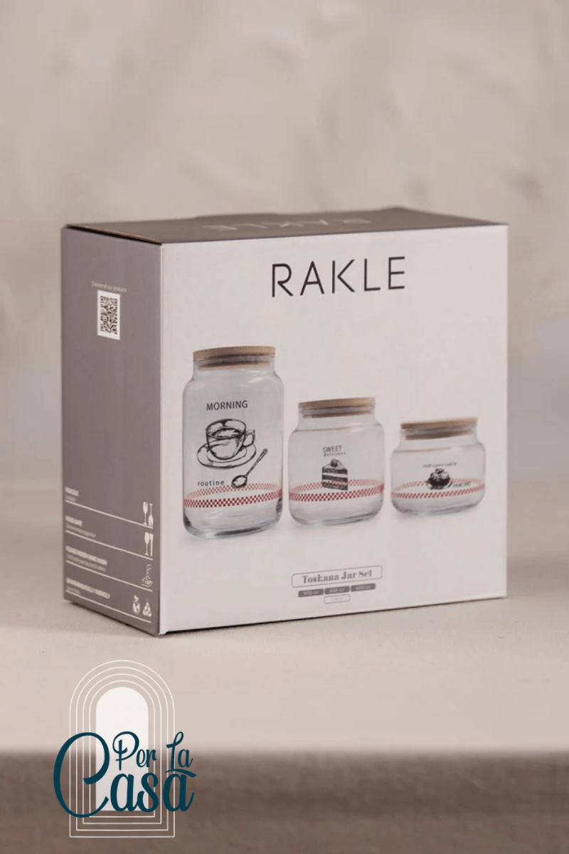 Sweet Morning – Bambu Kapaklı 3’lü Cam Kavanoz Seti