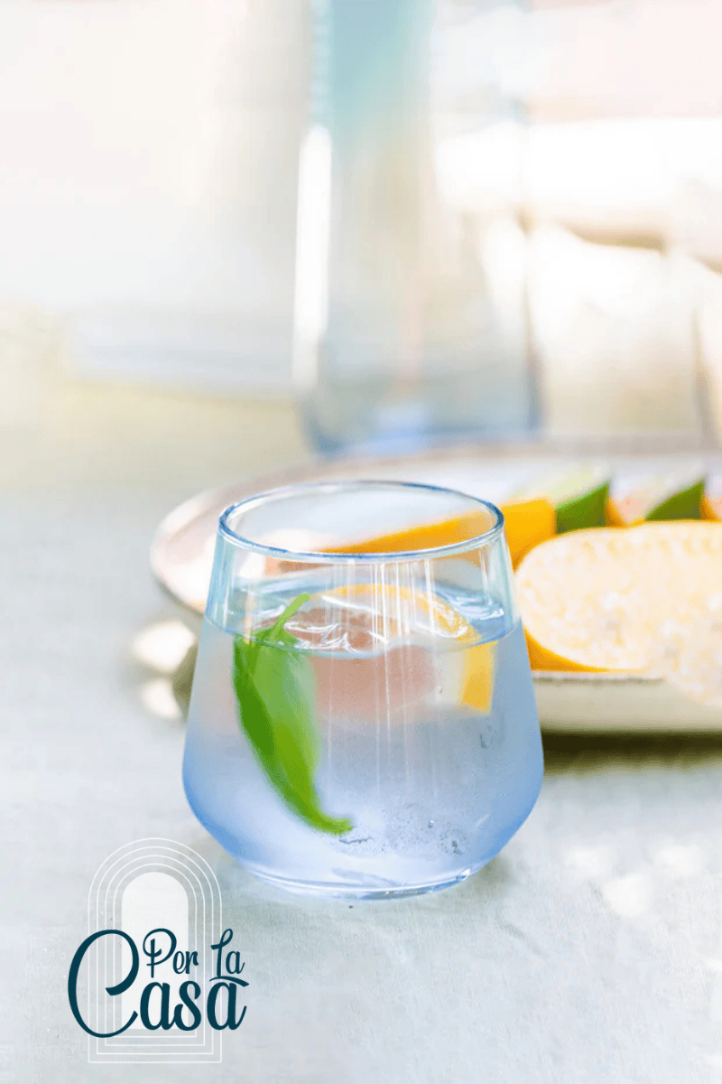 Marsilya Mavi Turkuaz Cam Viski Bardağı Seti 4'lü -345cc