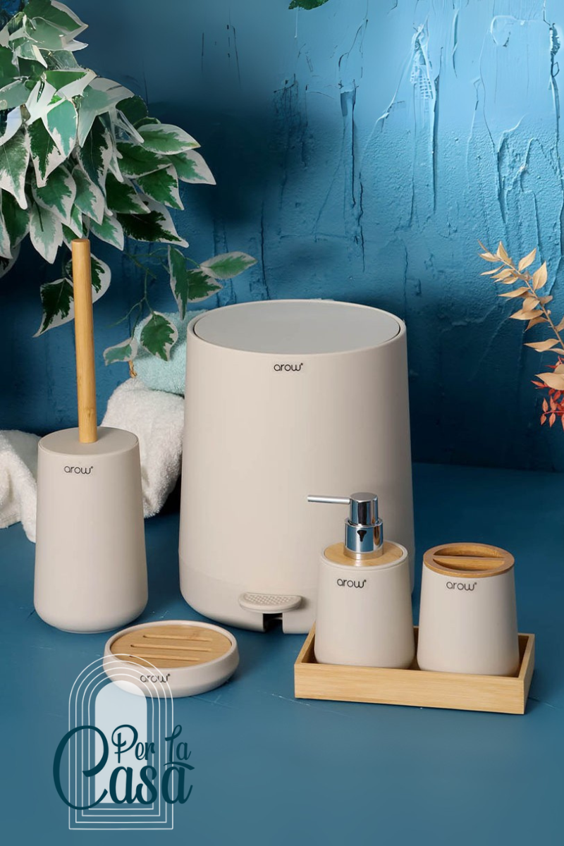 6 Parça Tulip Banyo Seti | Krem