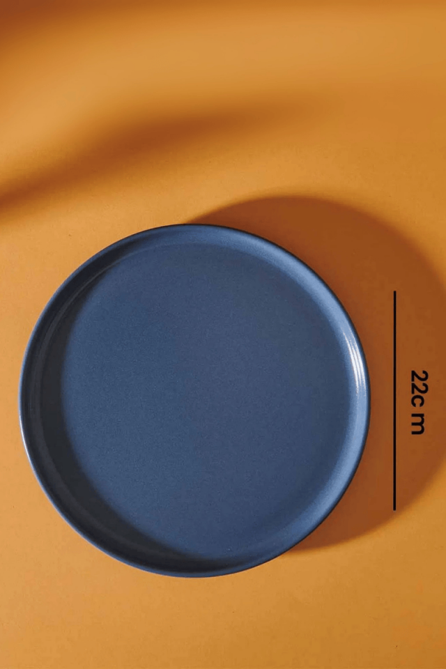 Keramika Mavi Pasta Tabağı Seti