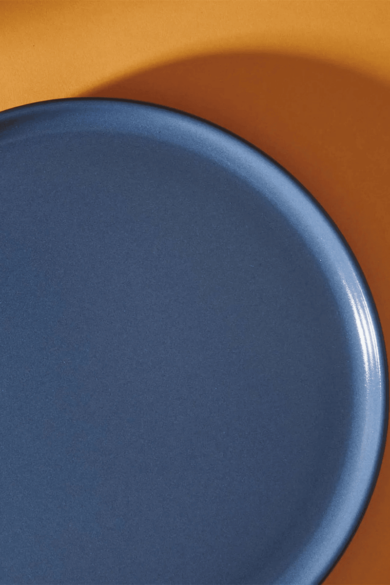 Nordic 6 Kişilik Keramika Mavi 22 cm Yemek Tabağı Seti