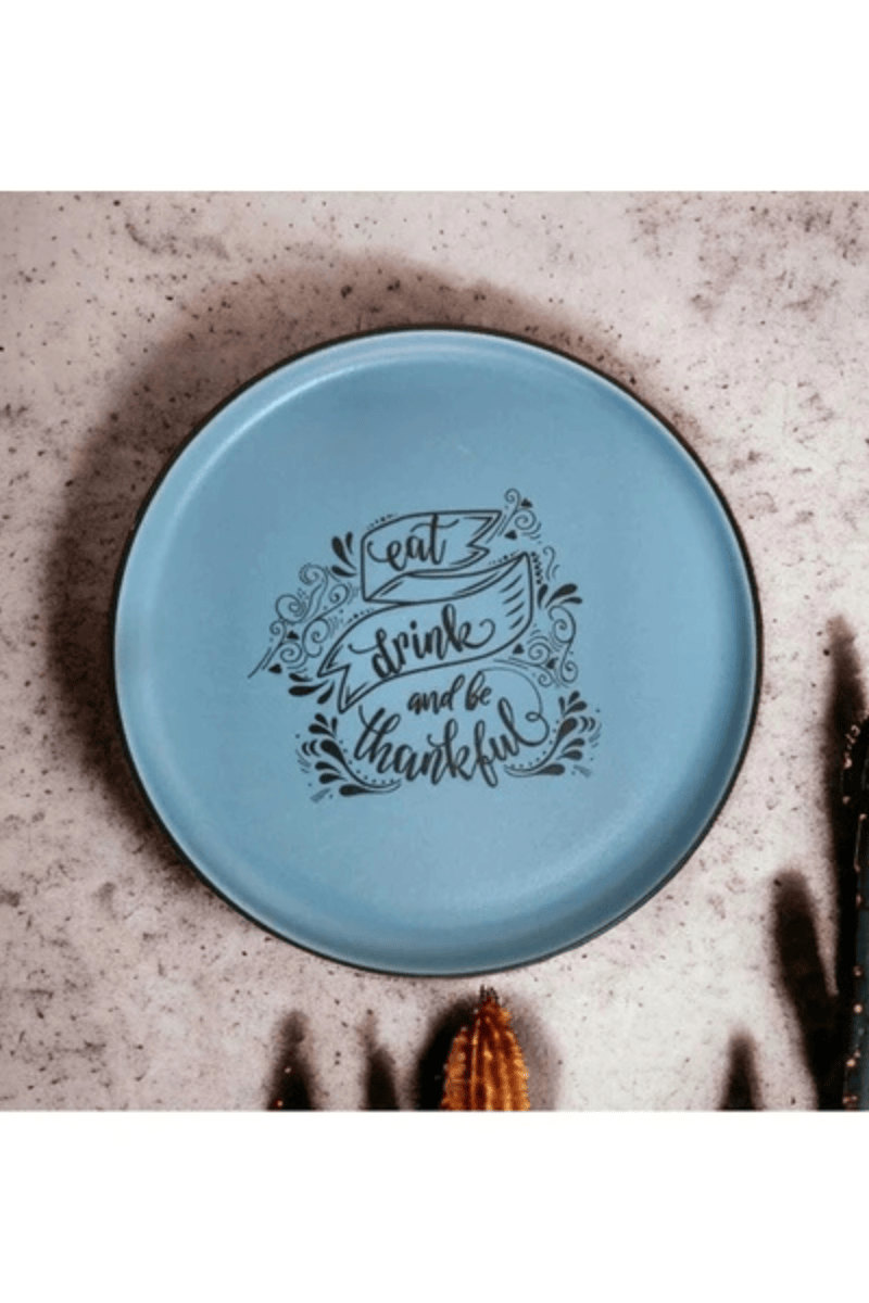 Motto 6 Kişilik Keramika Renkli 28 cm Yemek Tabağı Seti