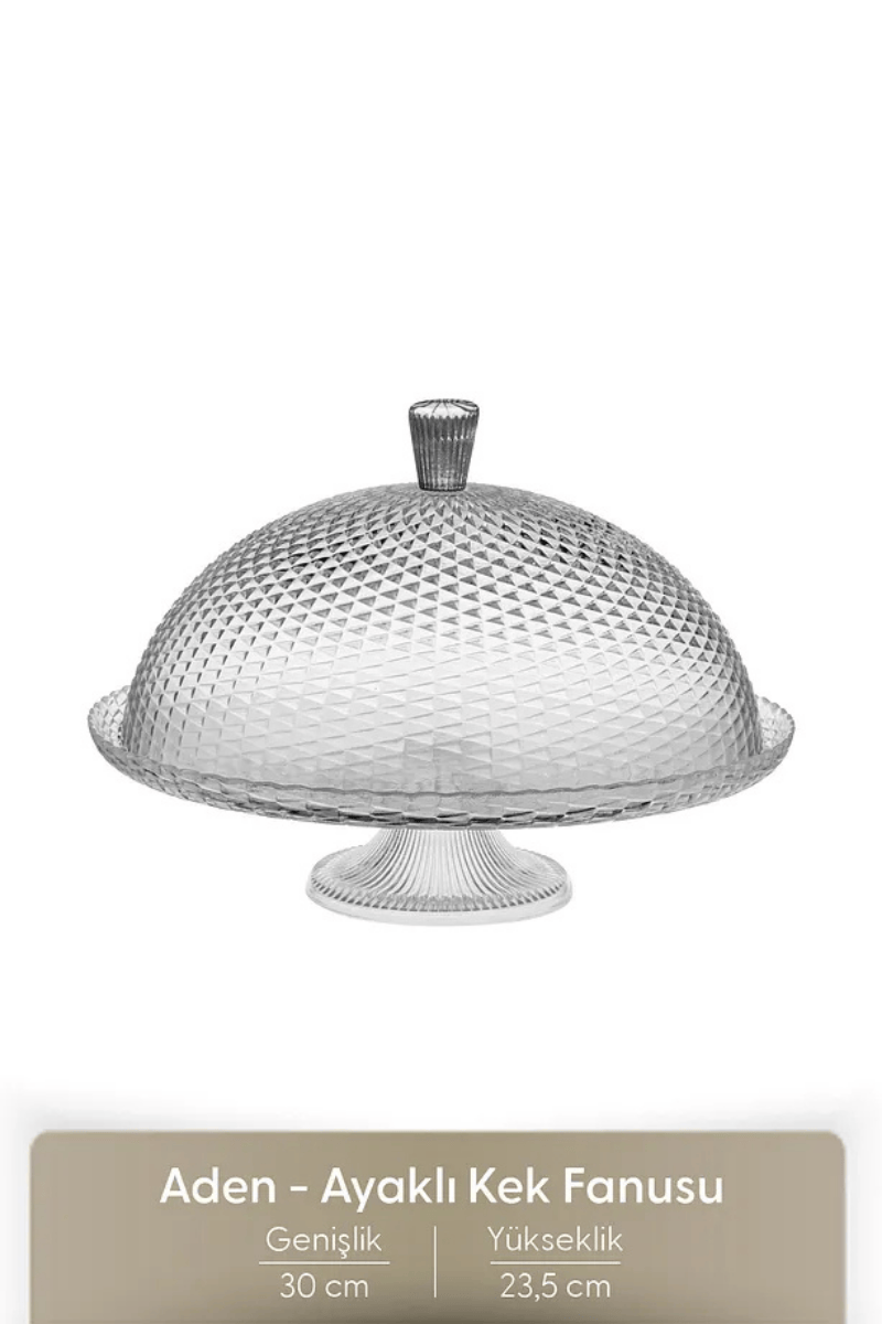 Aden Cam Ayaklı Fanus