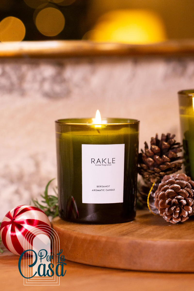 Basic Bergamot Kokulu Mum Yeşil 350 gr