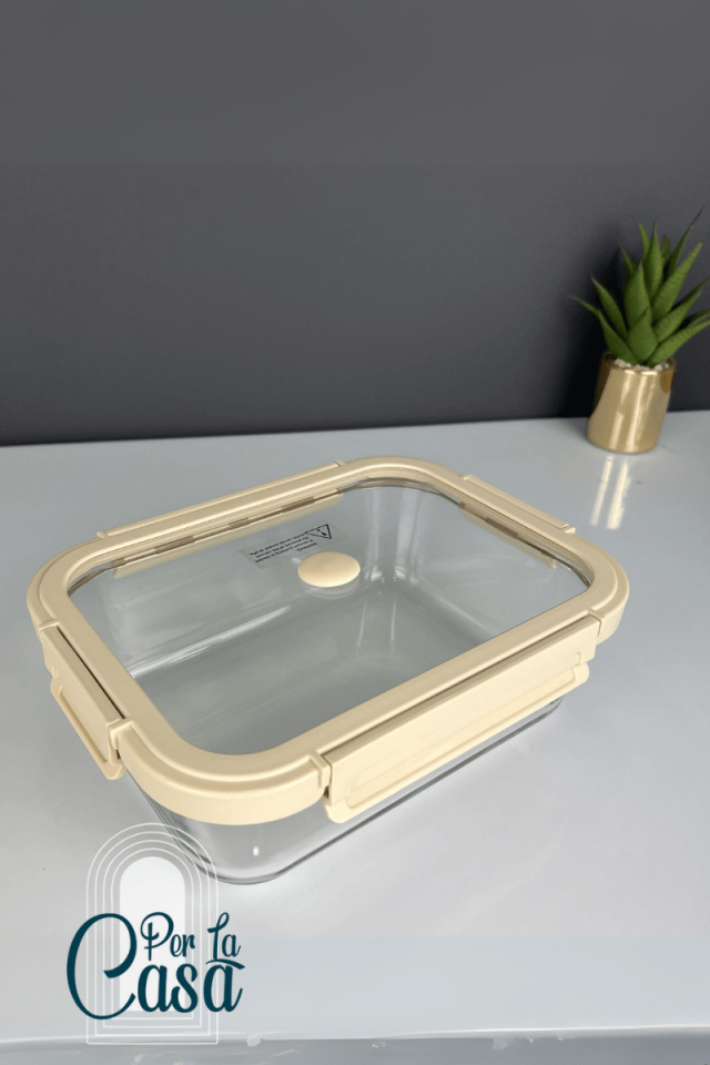 Arow 1520 ML Kilitli Cam Saklama Kabı Krem