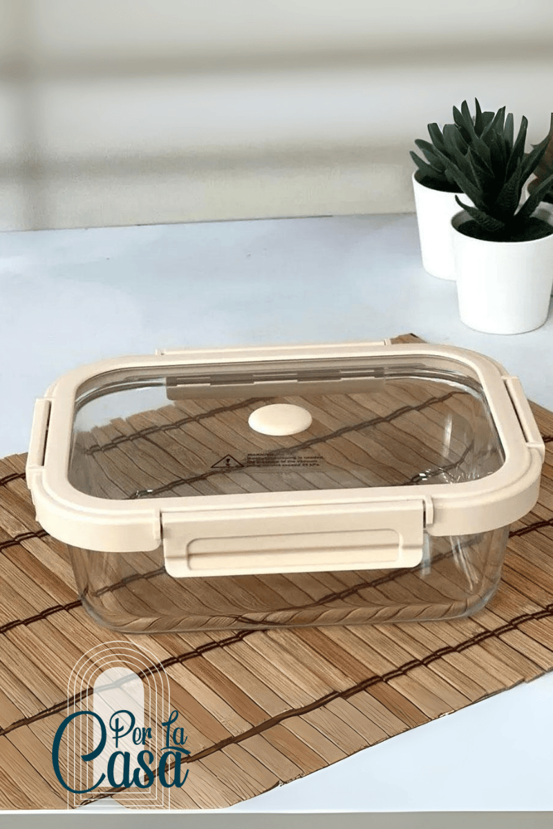 Arow 1040 ML Kilitli Cam Saklama Kabı Krem