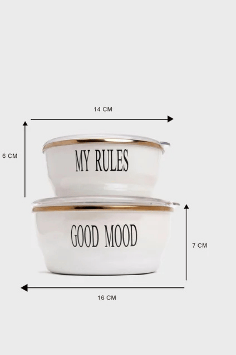 Mood Serisi 2'li Emaye Saklama Kabı 14-16 Cm