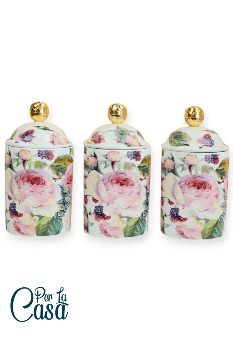 Rose Porselen Baharat Takımı 3'lü