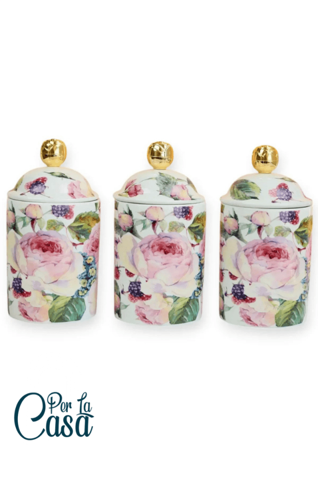 Rose Porselen Baharat Takımı 3'lü
