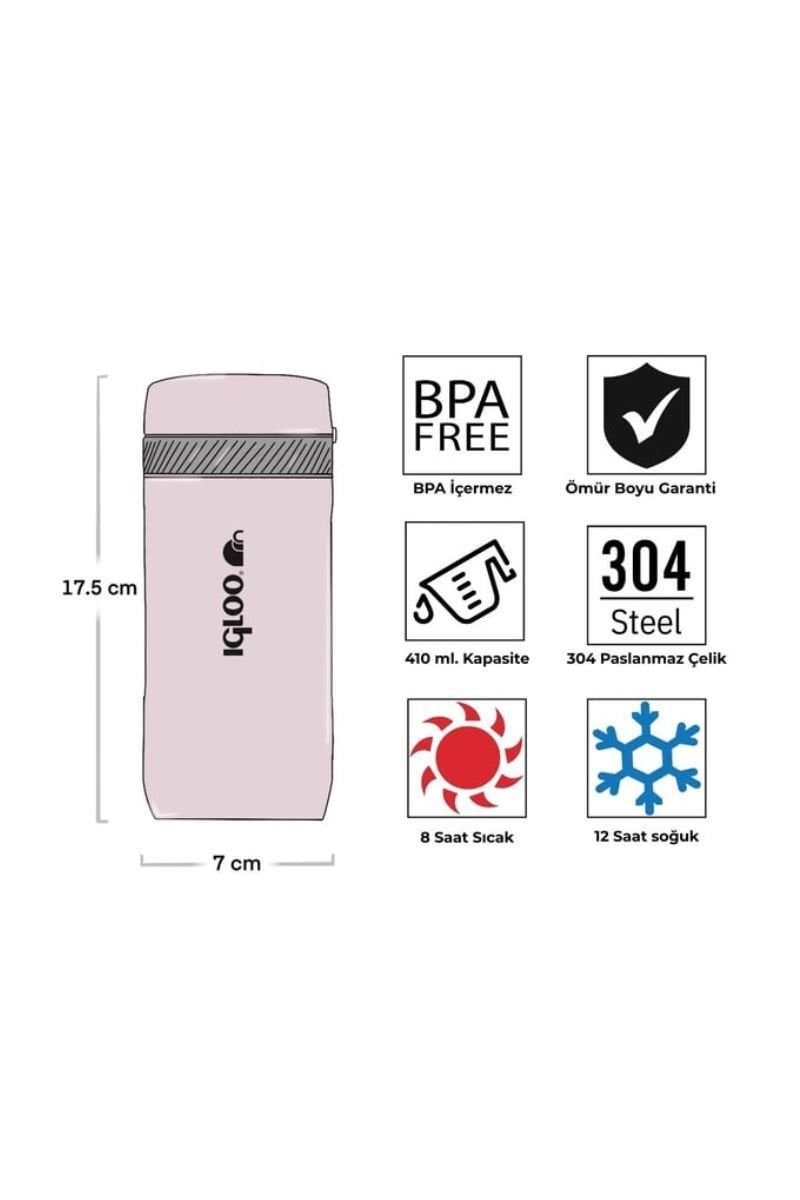 Igloo Squid Termos 410 ml Pembe